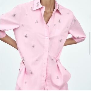 Zara Jewelled Button Down